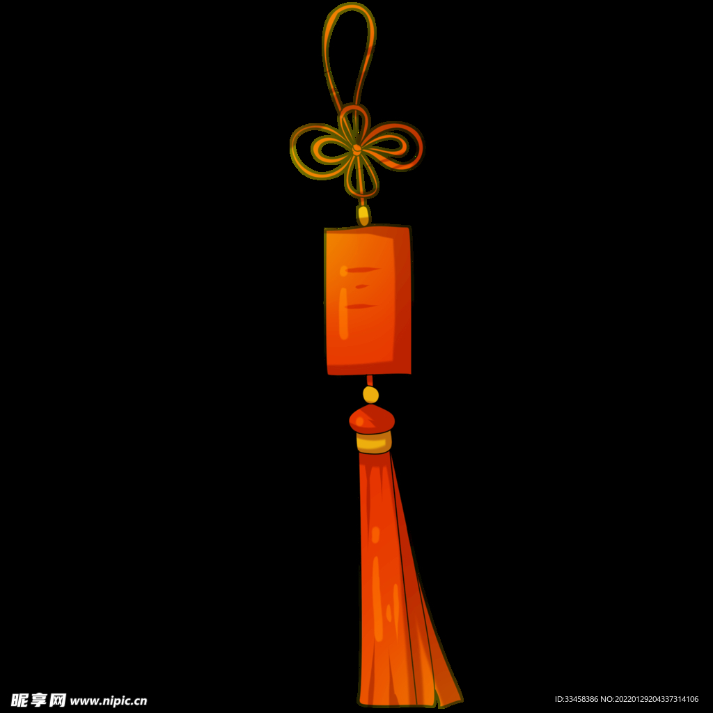 中国结卡通手绘插画