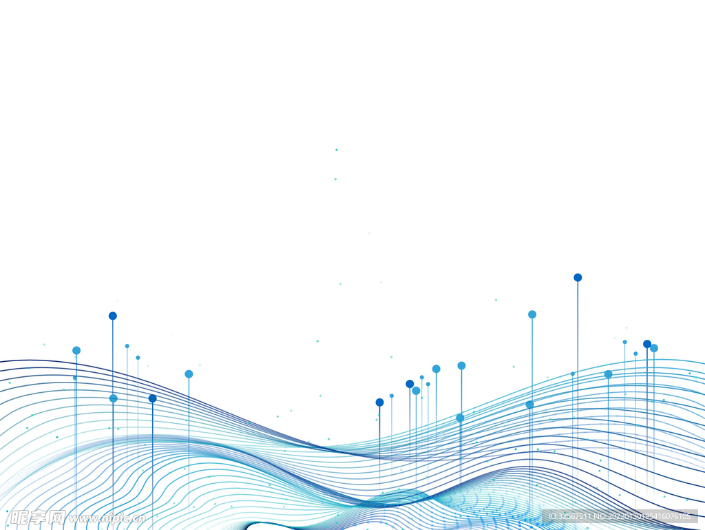 科技圈元素矢量蓝色波浪线条