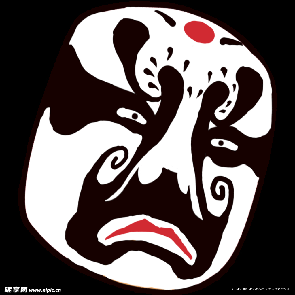 黑白中国风京剧变脸
