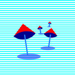 卡通伞插画