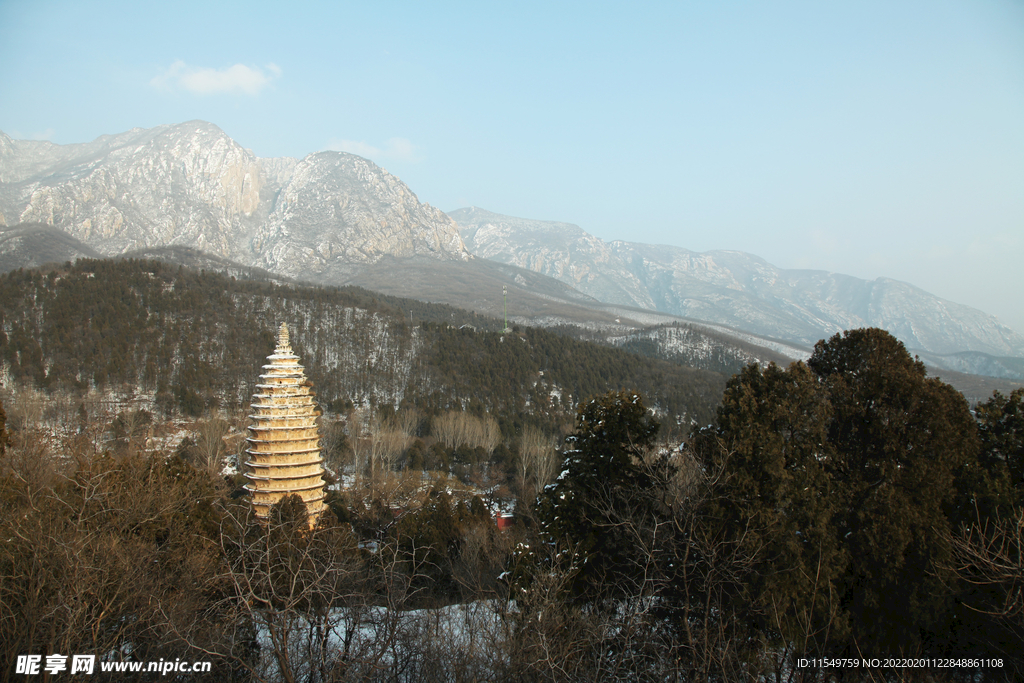 嵩山冬季景色