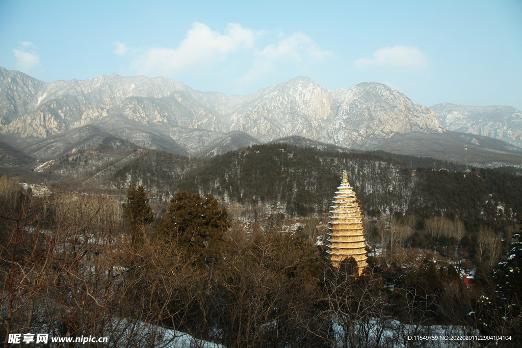 嵩山雪晴