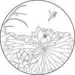 莲花与翠鸟