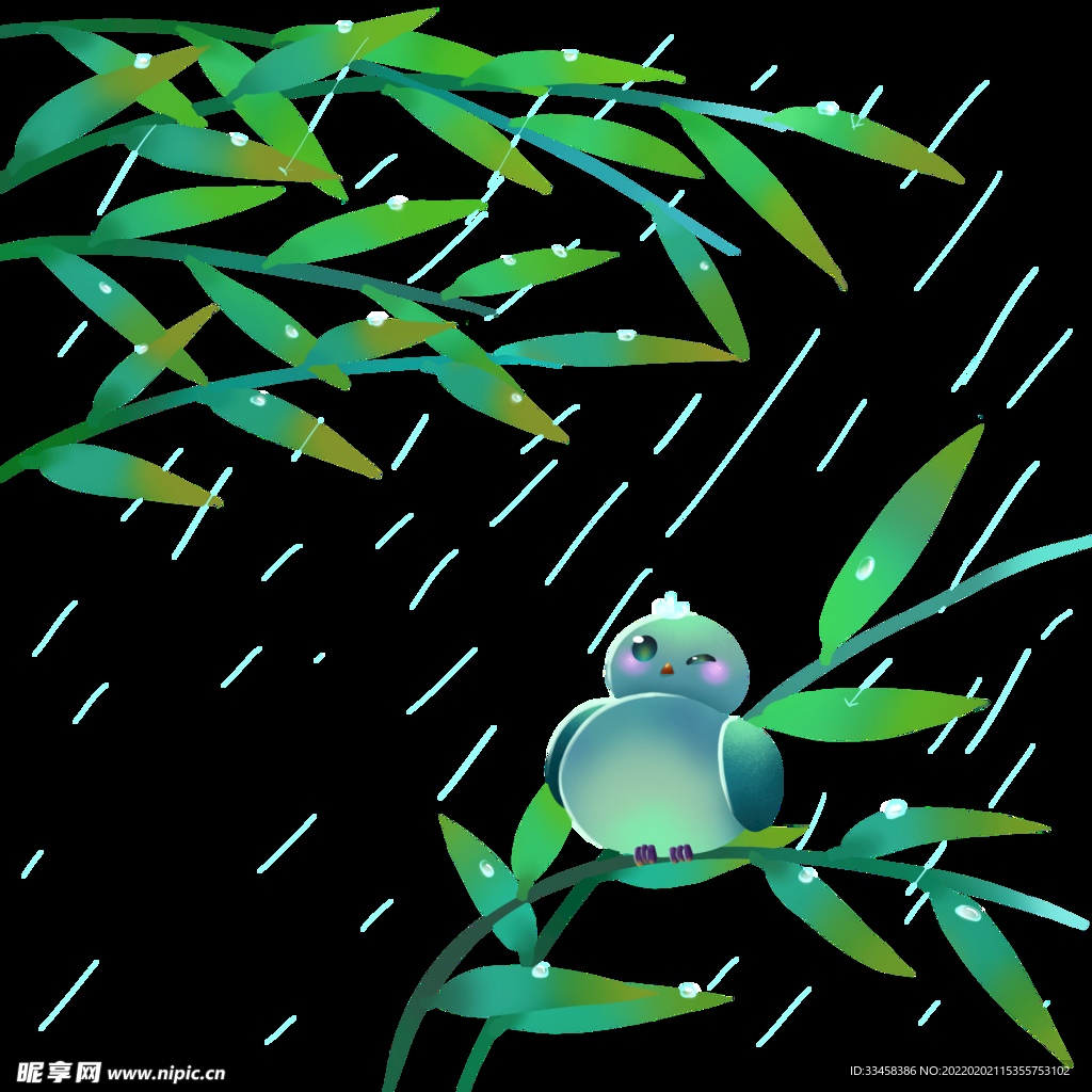 立春雨水下雨小鸟雨中春天谷雨