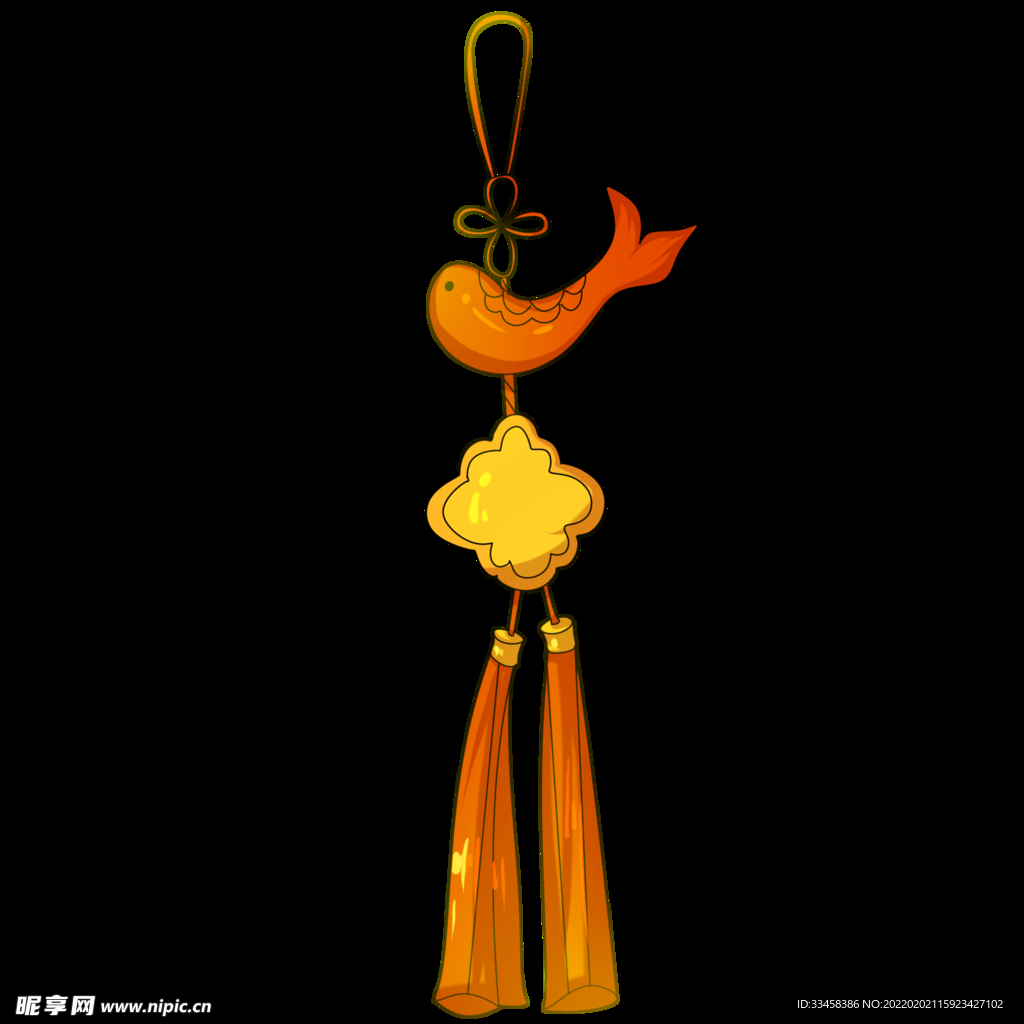 中国结卡通手绘插画