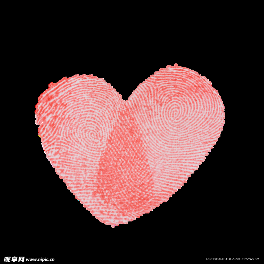 情人节爱心指纹