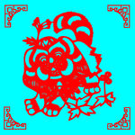 狗剪纸