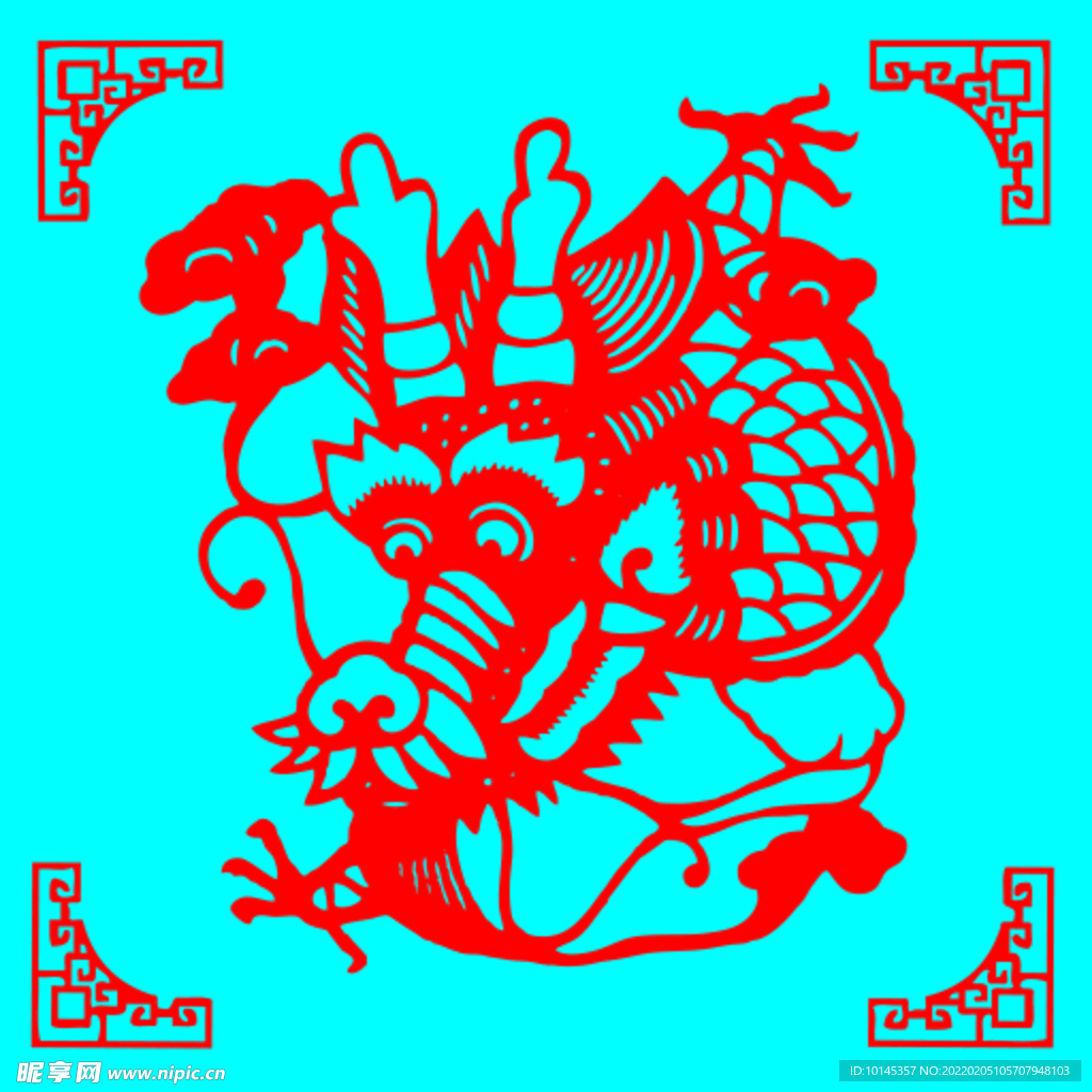 龙剪纸