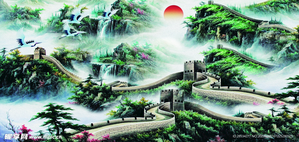 长城油画