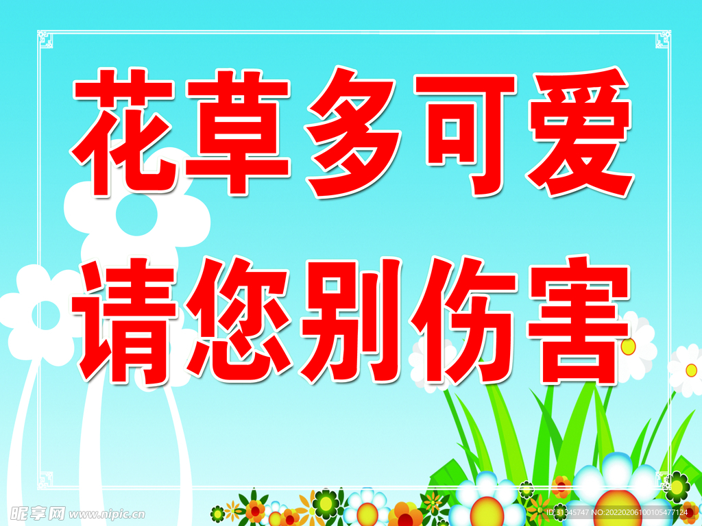 爱护花草