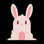 可爱粉色兔子