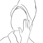 面部涂抹女人线稿
