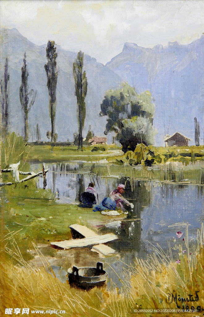 油画  