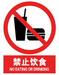 禁止饮食标志 警示标志 