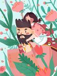 父亲节插画设计模板PSD