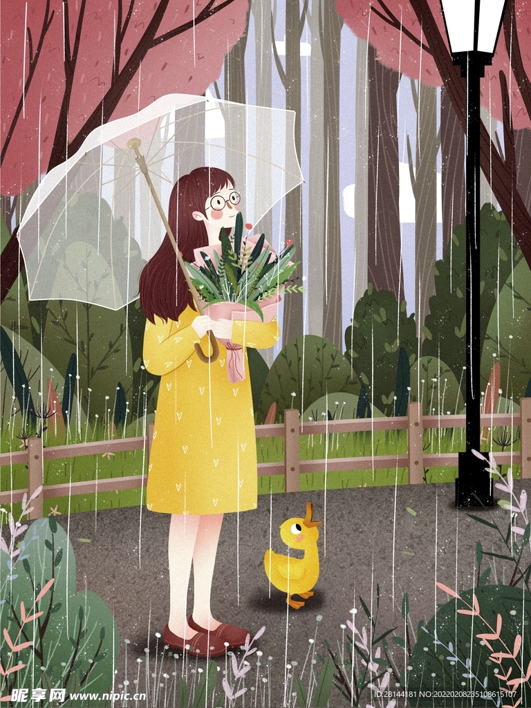 清明节插画设计海报PSD