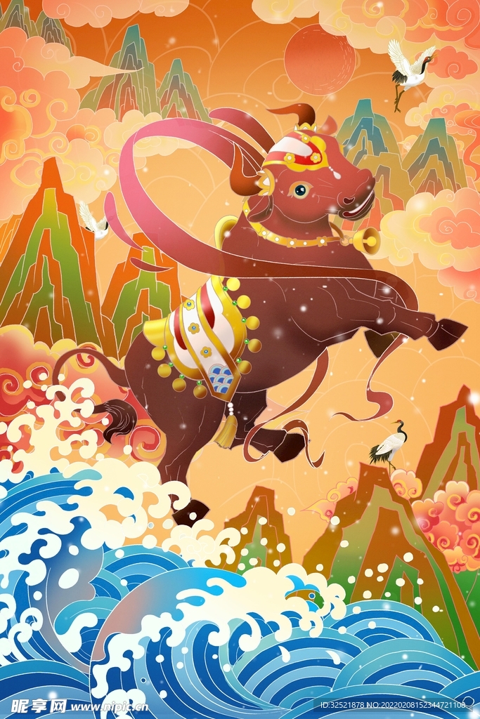 牛年手绘海报