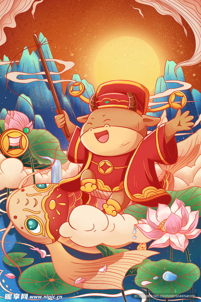 牛年手绘海报 