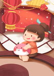 牛年手绘海报 