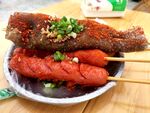 烤苕皮 火腿肠