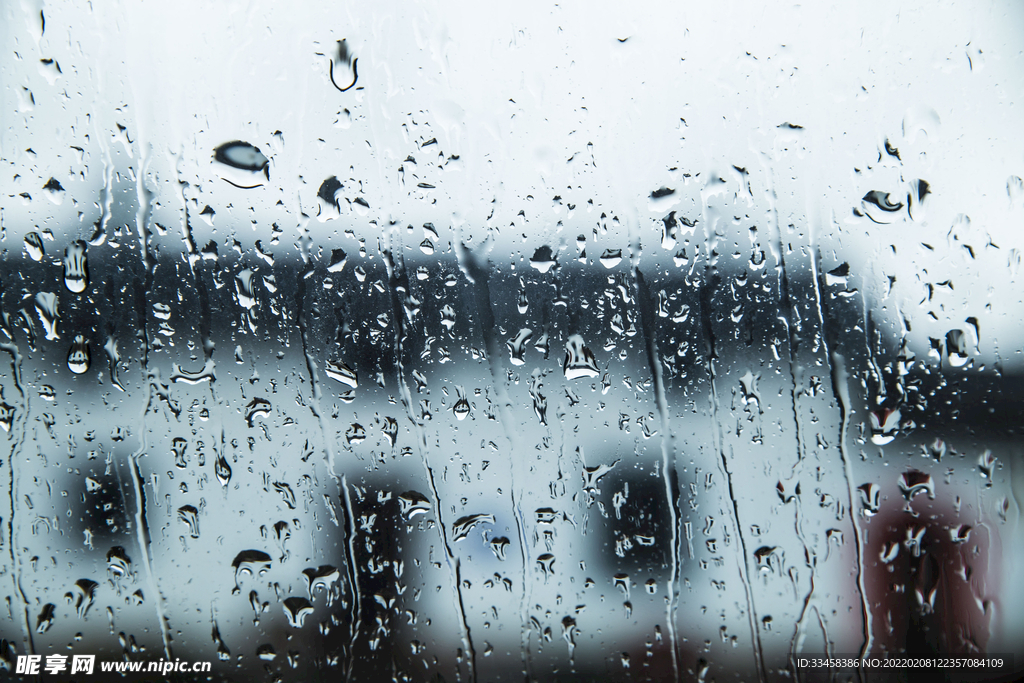 玻璃上的雨珠