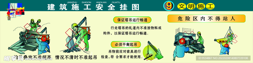 建筑施工安全挂图