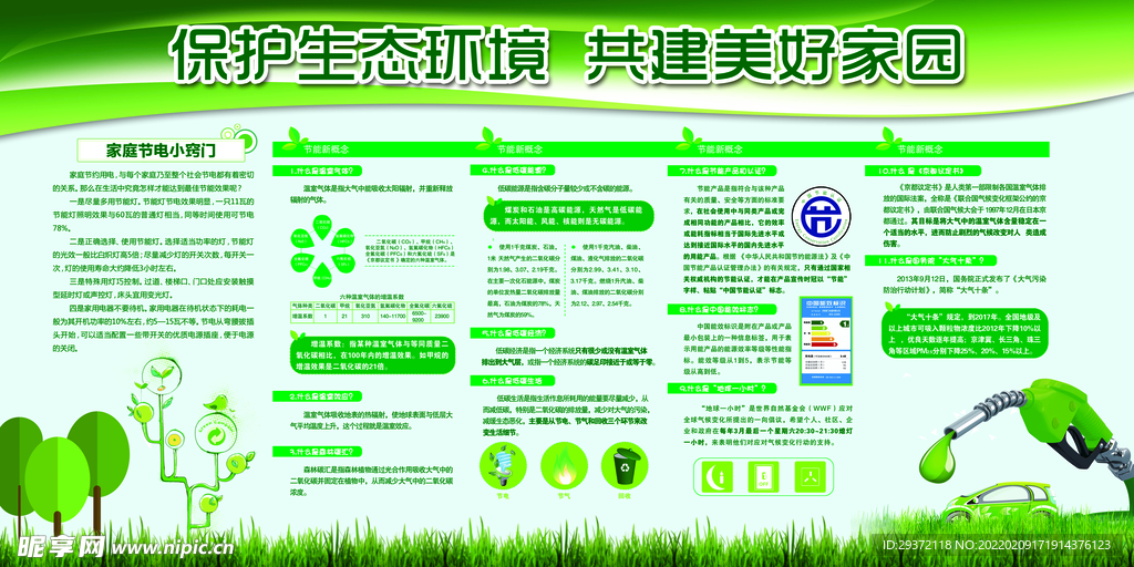 保护生态环境环保宣传海报展板