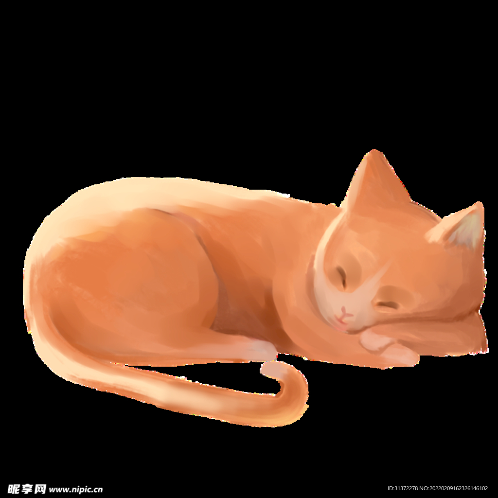 手绘卡通猫图片 