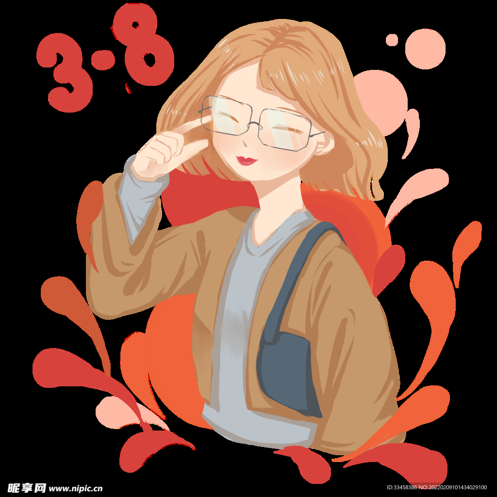 妇女节卡通女性卡通人物