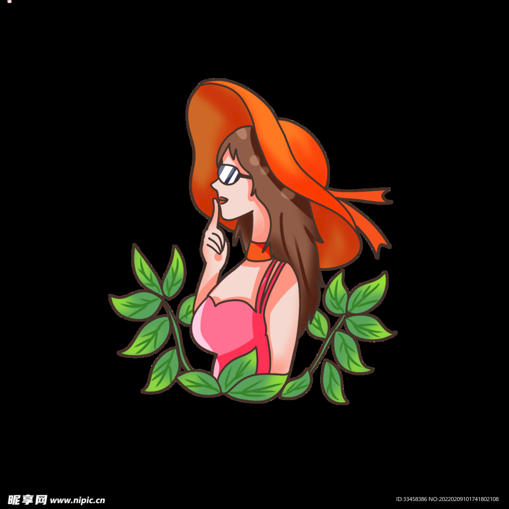 卡通三八妇女节美丽女性