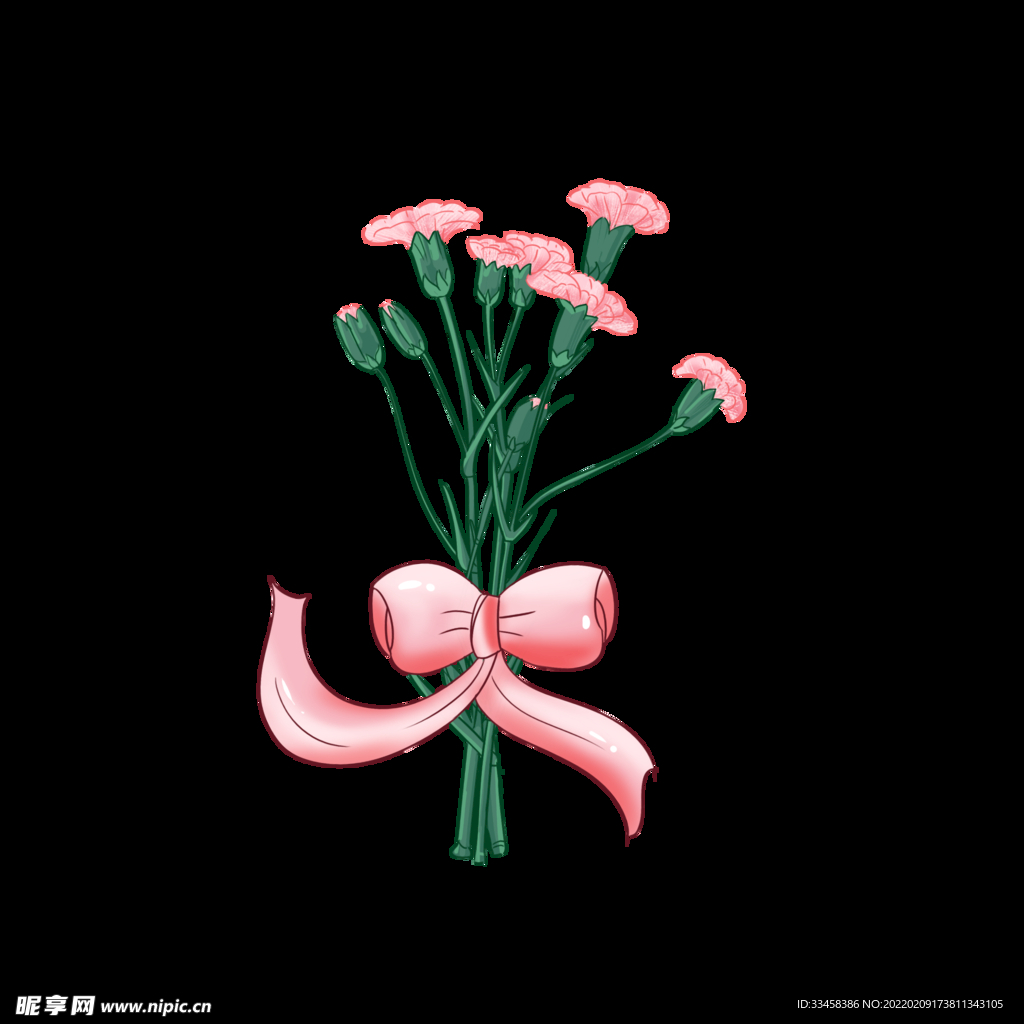 粉红康乃馨花卉花束