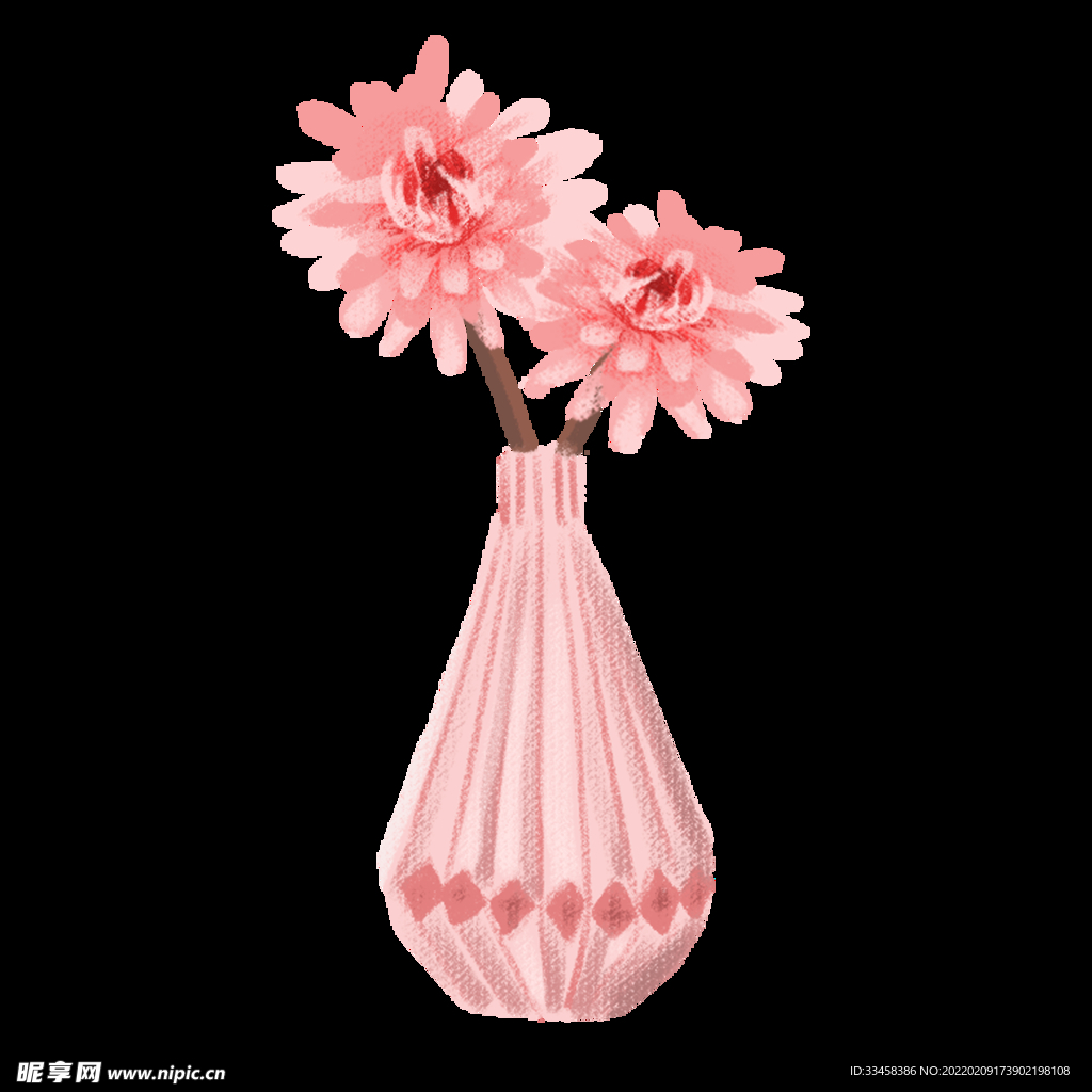 小粉红花创意花瓶母亲节