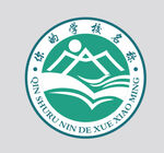 绿色学校logo 简单 山水风