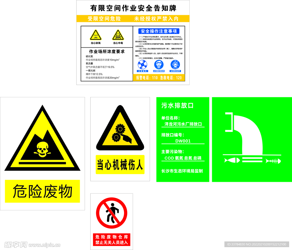 有限空间作业安全告知牌