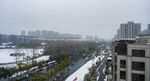雪中城市景观 