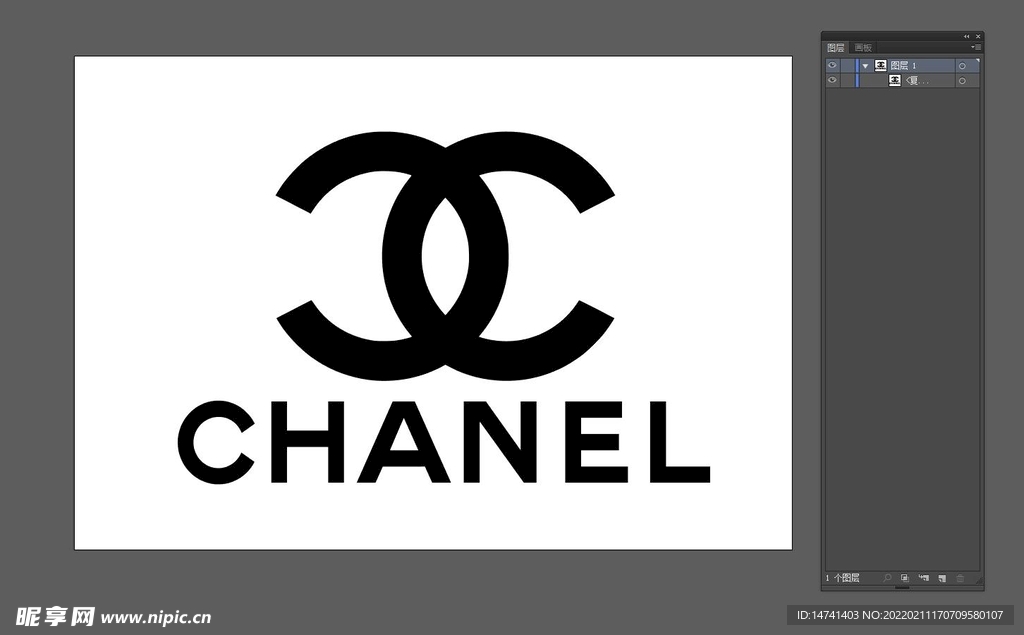 唯美几何LOGO手绘矢量图