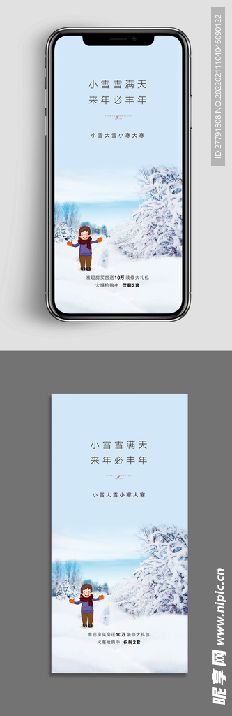 地产大雪小雪节气海报