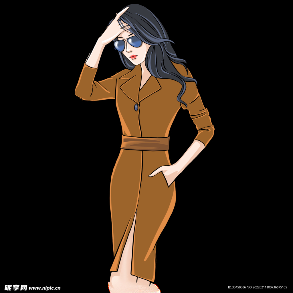 三八妇女节带着墨镜的美女