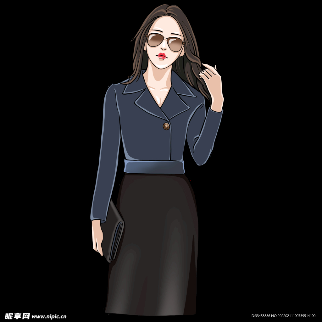 三八妇女节戴墨镜的美女