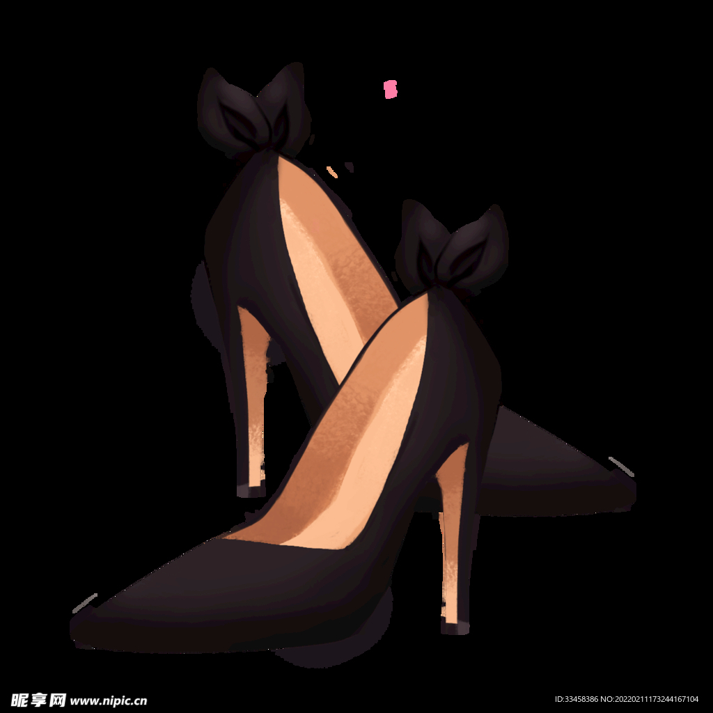 三八妇女节卡通手绘高跟鞋