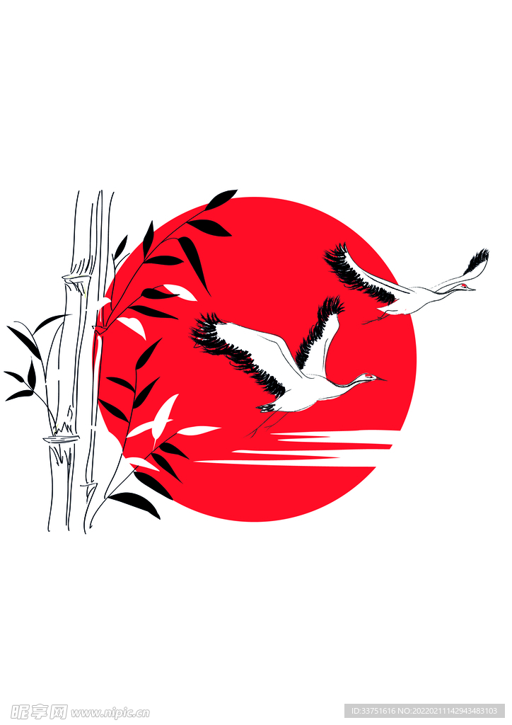 国风仙鹤