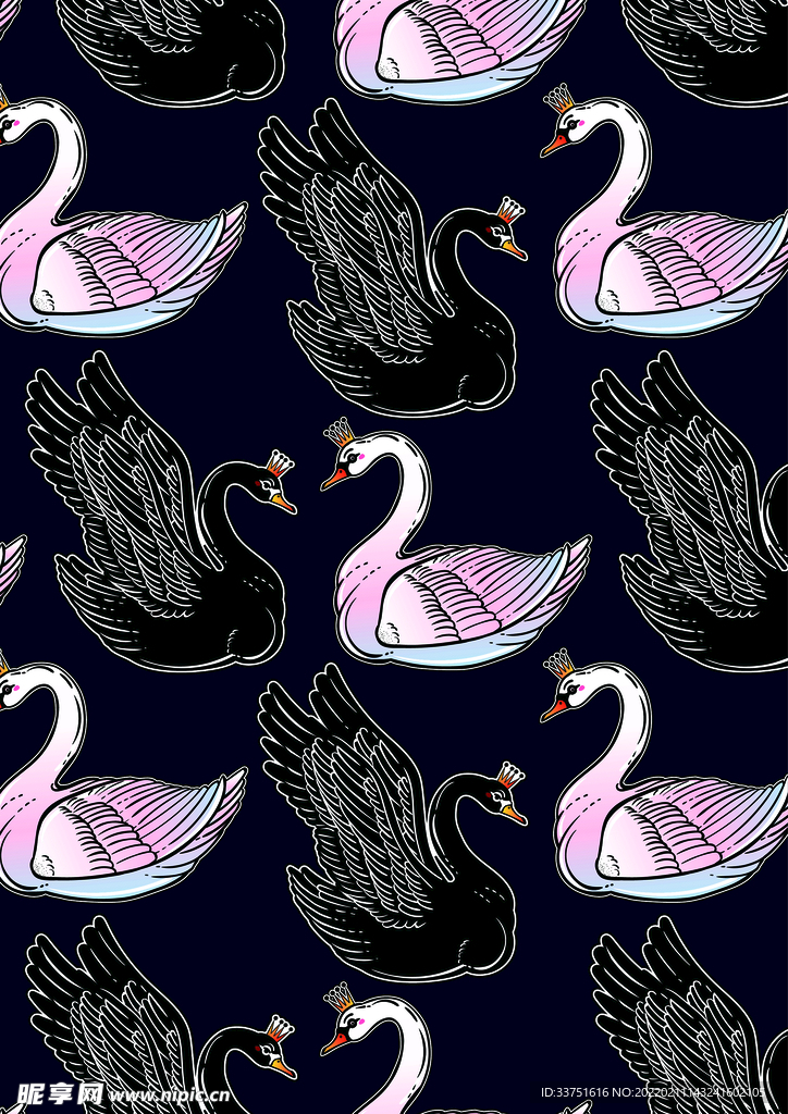 天鹅插画