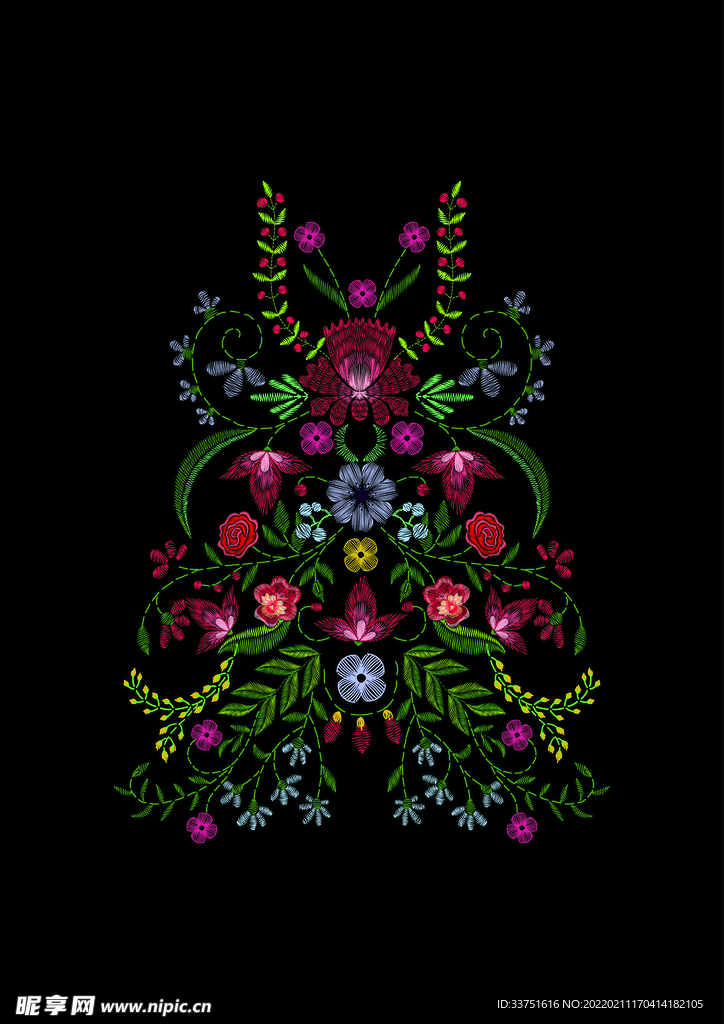绣花花卉