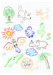 手绘插画动物