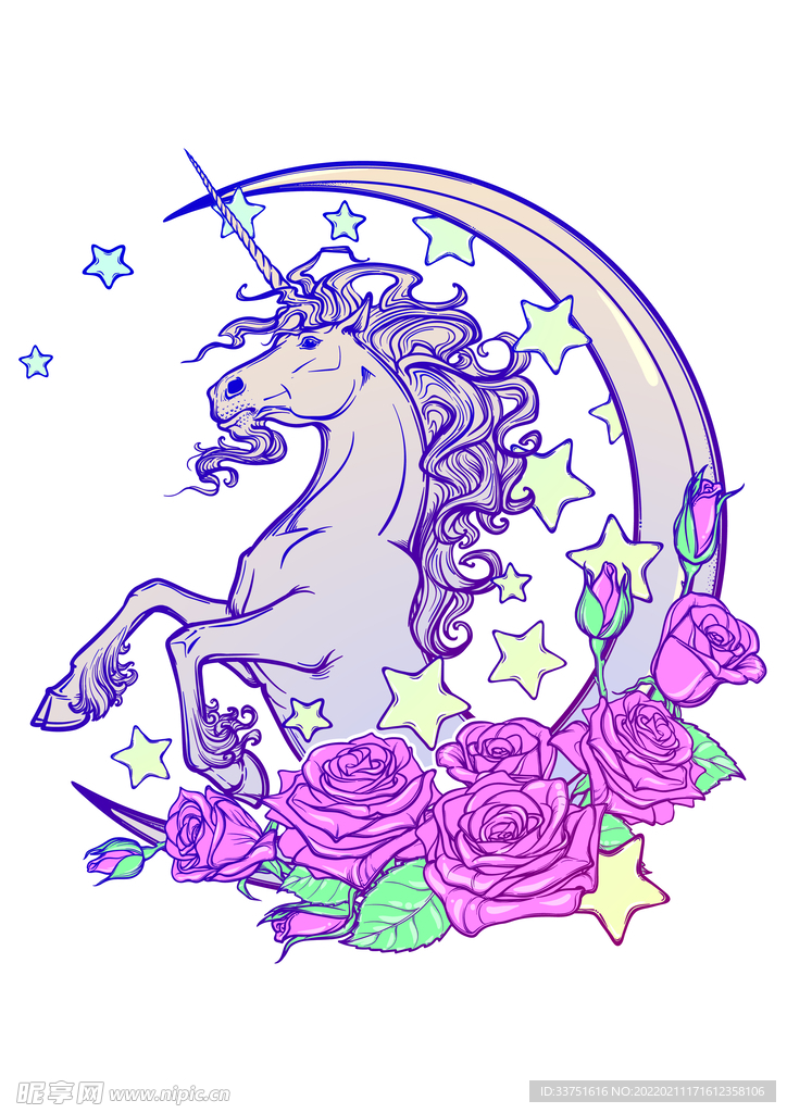 独角兽插画