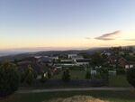 外国小镇别墅夕阳远眺 