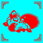 刺猥剪纸
