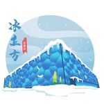 冬奥会冰立方插画