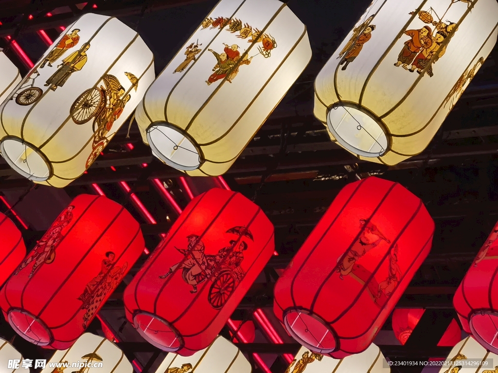 上海豫园元宵灯会中式灯笼