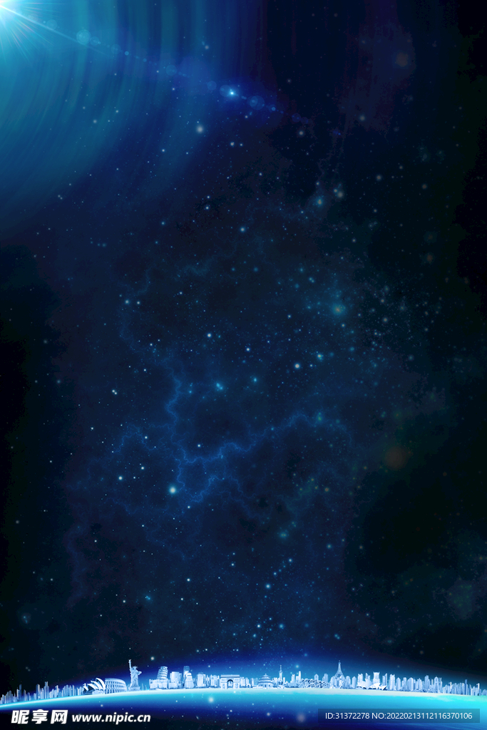  创意星空合成海报图片 